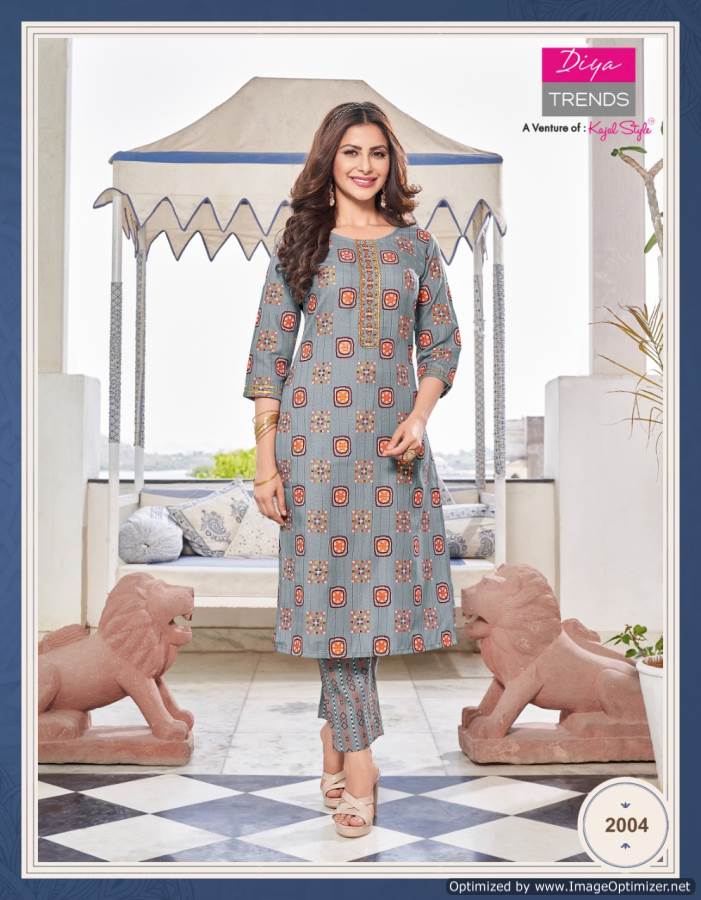 Celebration 2 Fancy Designer Ethnic Wear Rayon Kurti With Bottom Collection